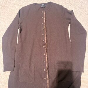 Sutton Cashmere Chocolate Knit Sweater